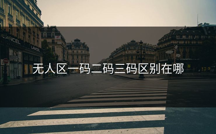 无人区一码二码三码区别在哪